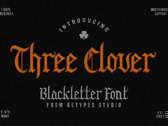 Three Clover Blackletter font