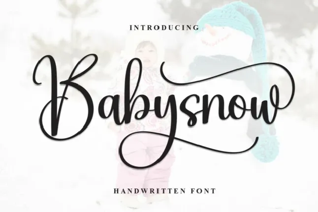 Babysnow Script Typeface font