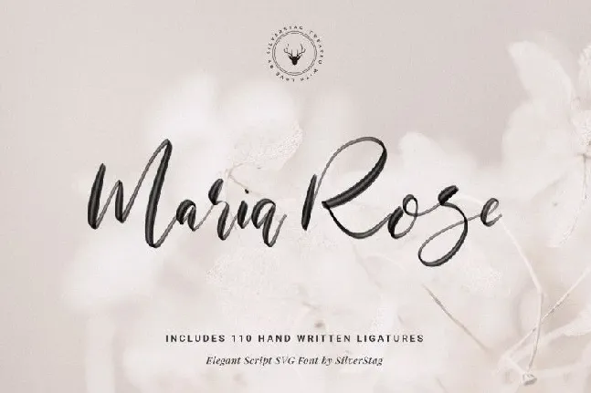 Maria Rose SVG Script font