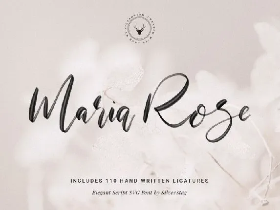 Maria Rose SVG Script font