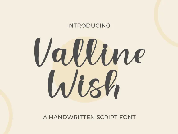 Valline Wish font