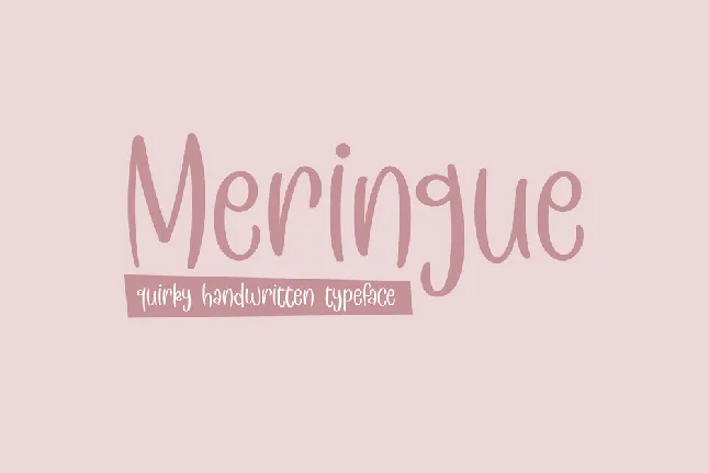 Meringue Demo font