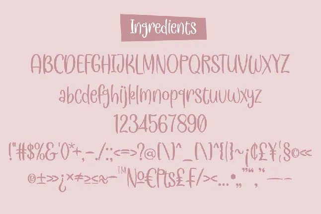 Meringue Demo font