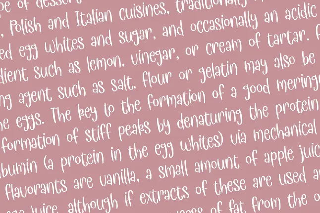 Meringue Demo font