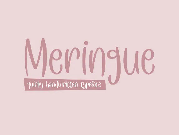 Meringue Demo font