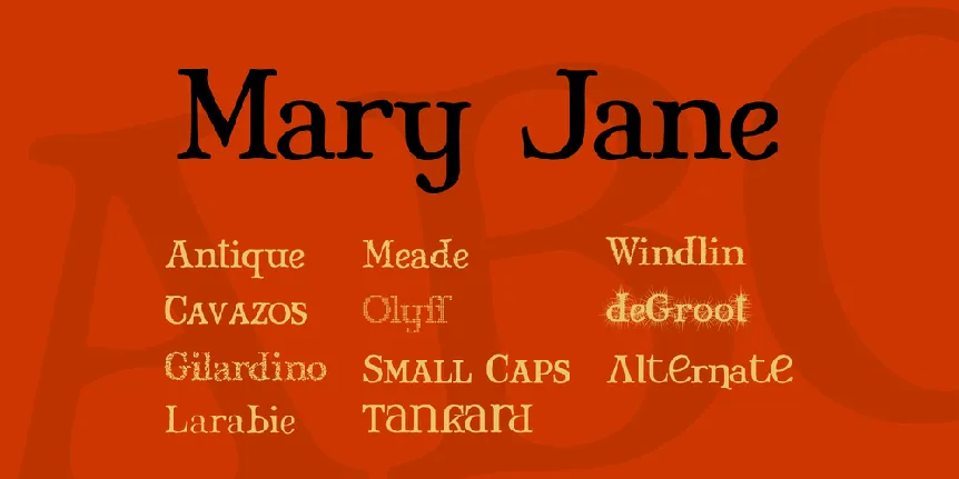 Mary Jane font