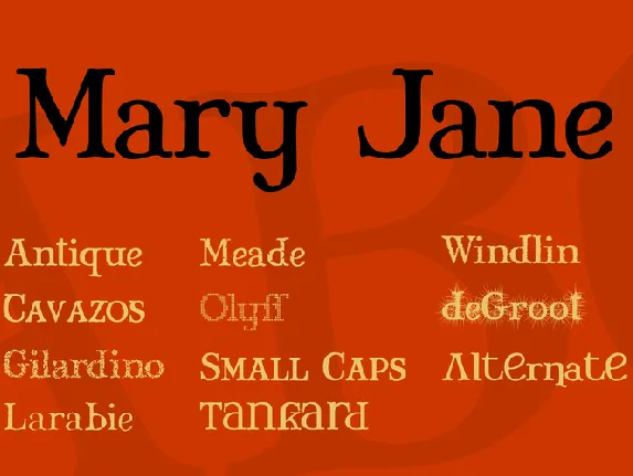 Mary Jane font