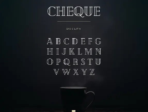 Cheque Display font