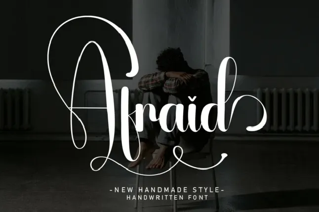 Afraid Script font