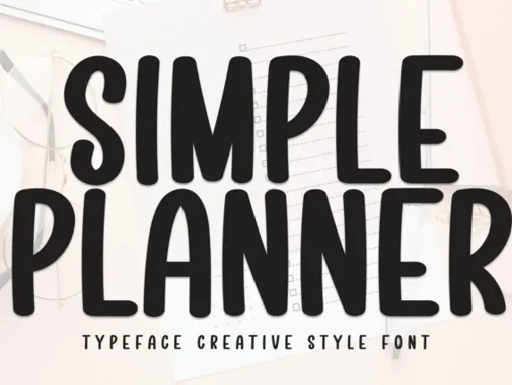 Simple Planner Display Typeface font