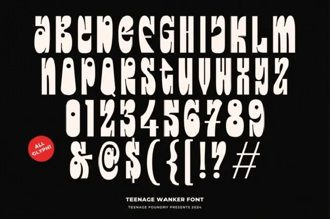 Teenage Wanker font