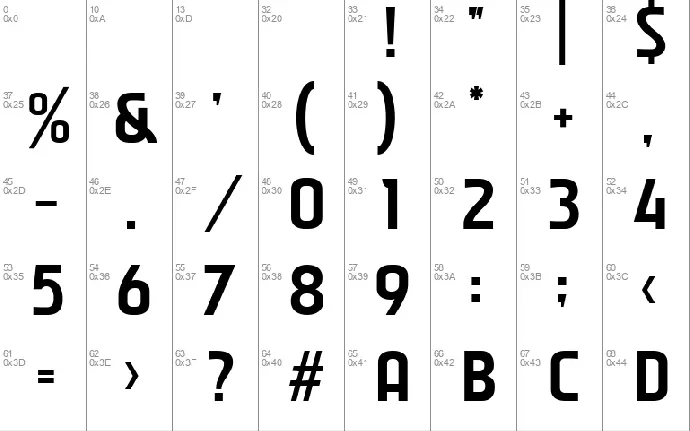 RANGE font