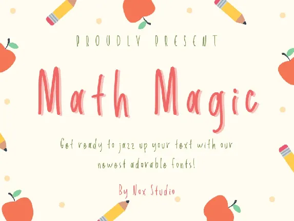 Math Magic - Demo font