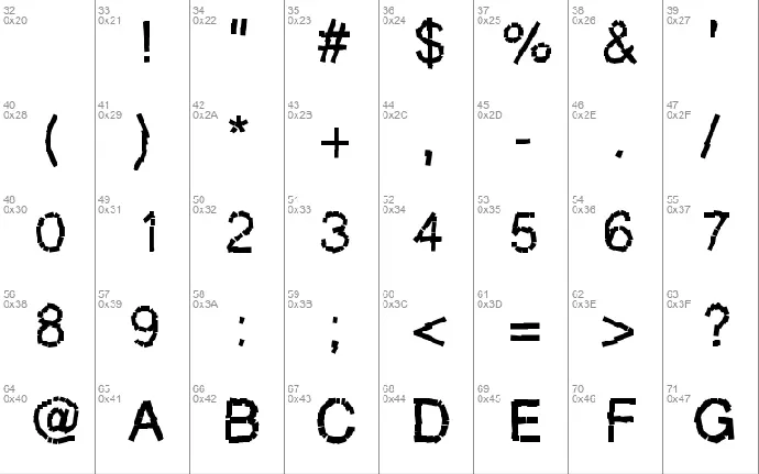 Decomposition phase 1 font