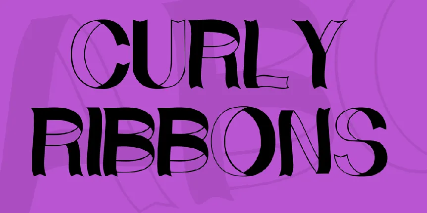 Curly Ribbons font