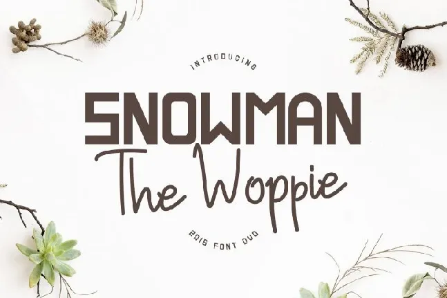 Snowman The Woppie Duo font