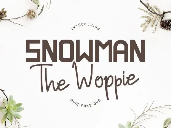 Snowman The Woppie Duo font