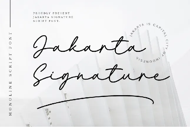 Jakarta Signature font