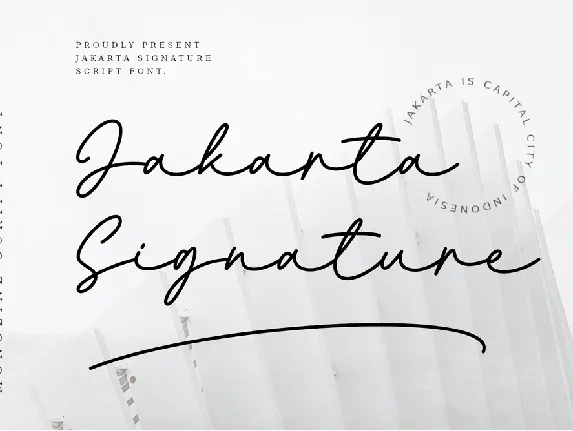 Jakarta Signature font