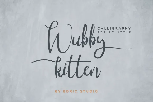 Wubby Kitten Calligraphy font