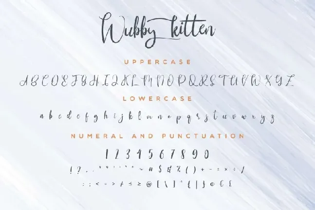 Wubby Kitten Calligraphy font