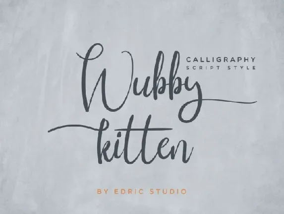 Wubby Kitten Calligraphy font