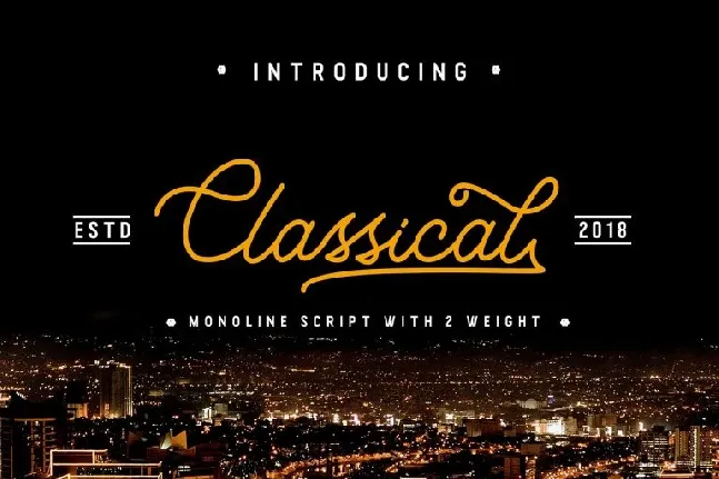 Classical Monoline Script font