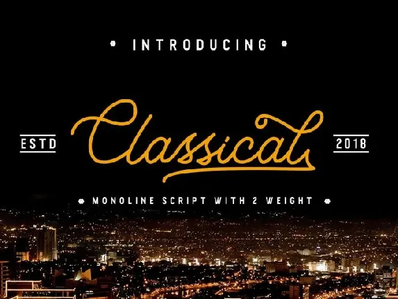 Classical Monoline Script font