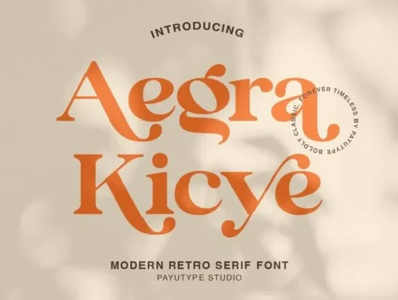 Aegra Kicye font