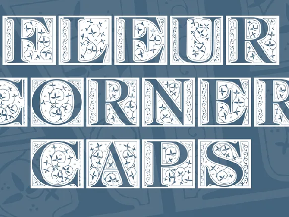 FleurCornerCaps font