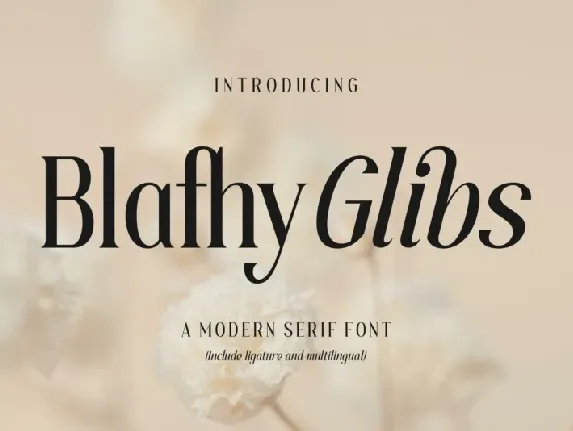 Blafhy Glibs font