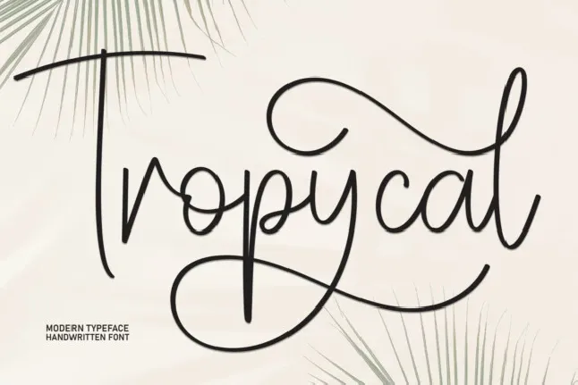 Tropycal Script font