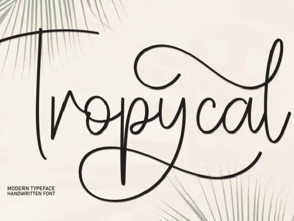 Tropycal Script font