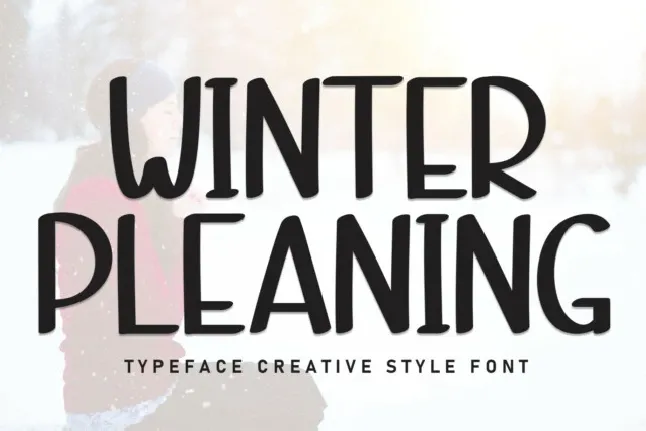 Winter Pleaning Display font