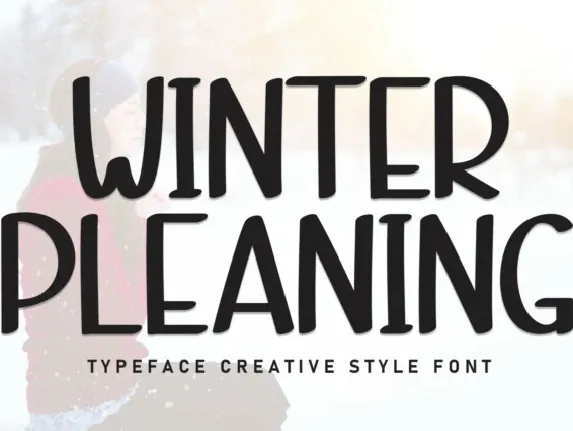 Winter Pleaning Display font