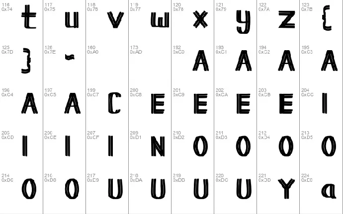 METENIC font