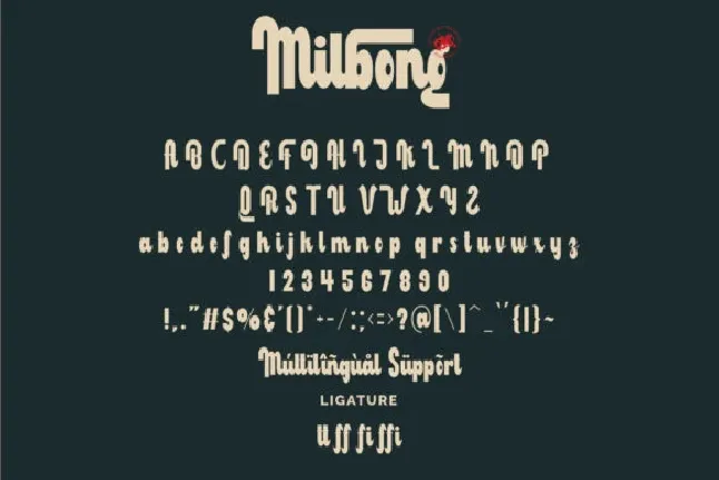 Milbong Personal Use Only font