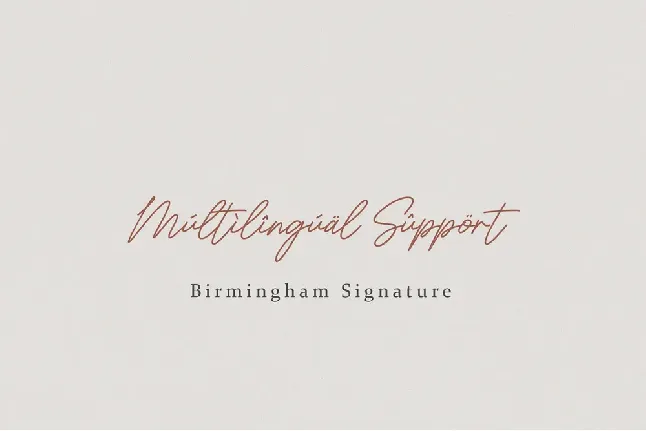 Birmingham Signature Script font