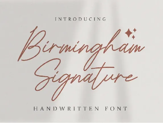 Birmingham Signature Script font