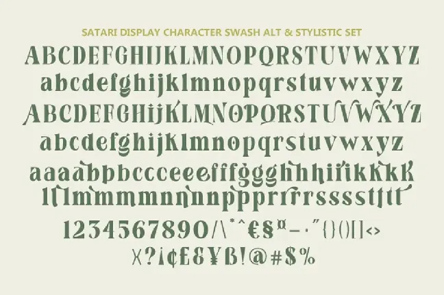 Satari Display font