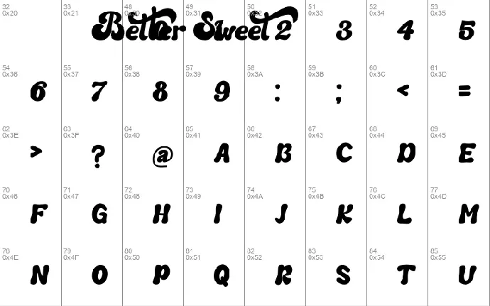 BETTER SWEET DEMO font