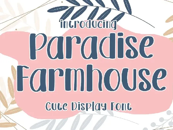 Paradise Farmhouse font