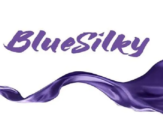 Blue Silky font