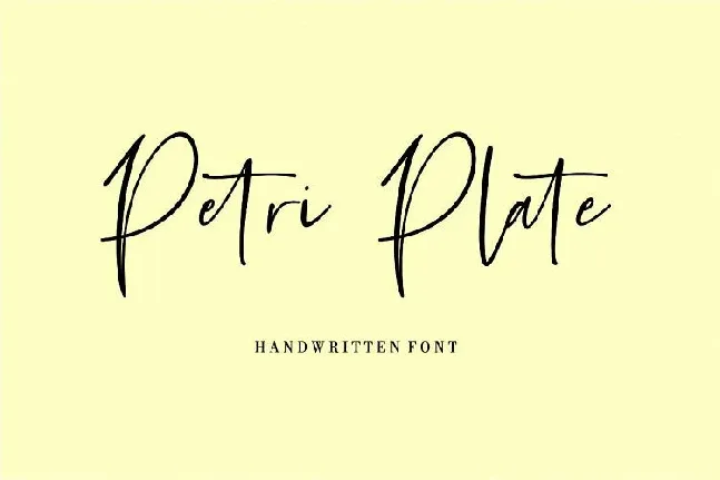 Petri Plate Handwritten font