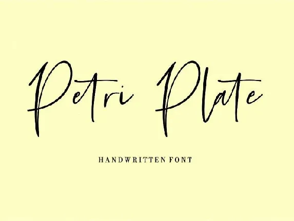 Petri Plate Handwritten font