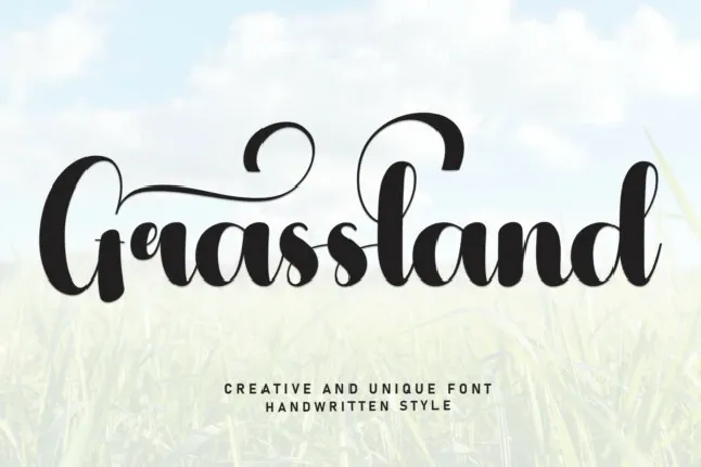 Grassland Script Typeface font