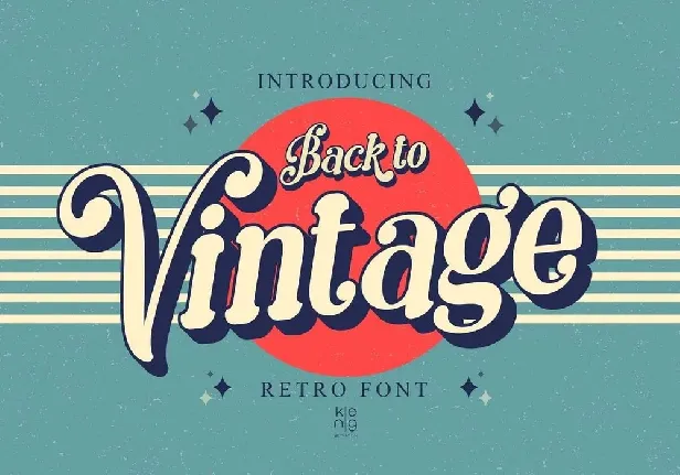 Back to Vintage font