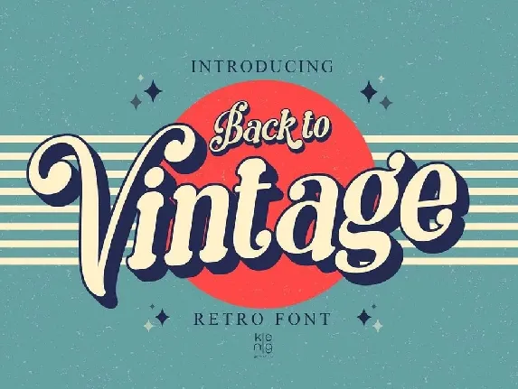 Back to Vintage font