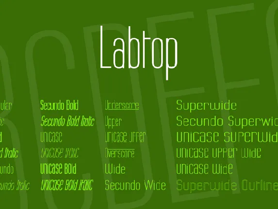 Labtop font