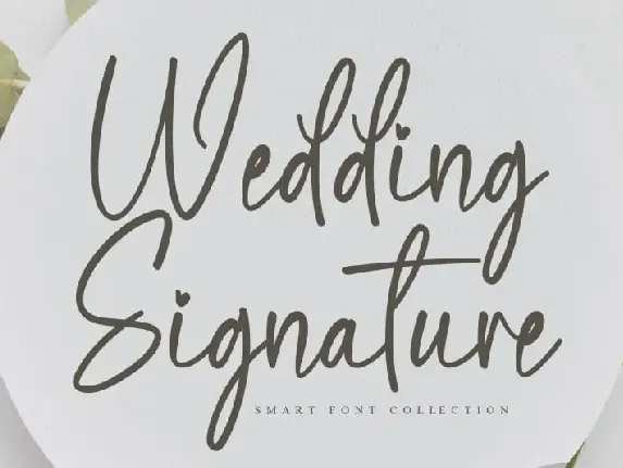 Wedding Signature Script font